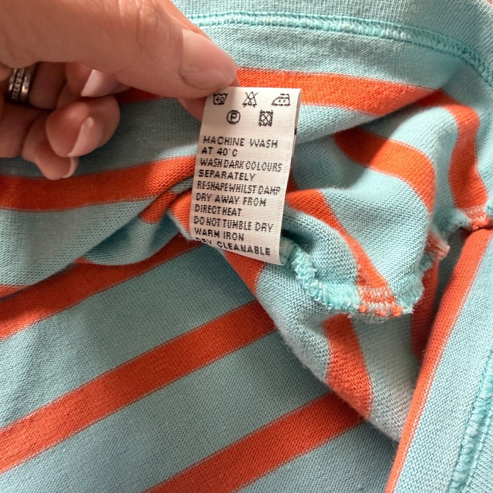 Boden Rugby‎ Striped Pullover Quarter Zip Long Sleeve Top Women Light Casual S - Picture 7 of 7
